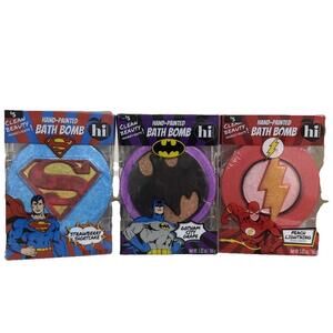 3 Scented Superhero Bath Bombs Superman,Batman,flash